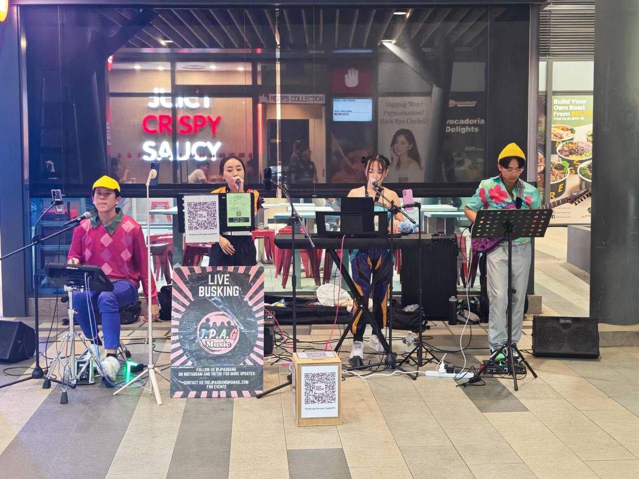 J.P.A.G Band at a live event